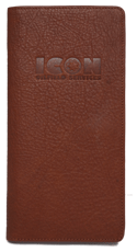 custom die imprinted leather tally book